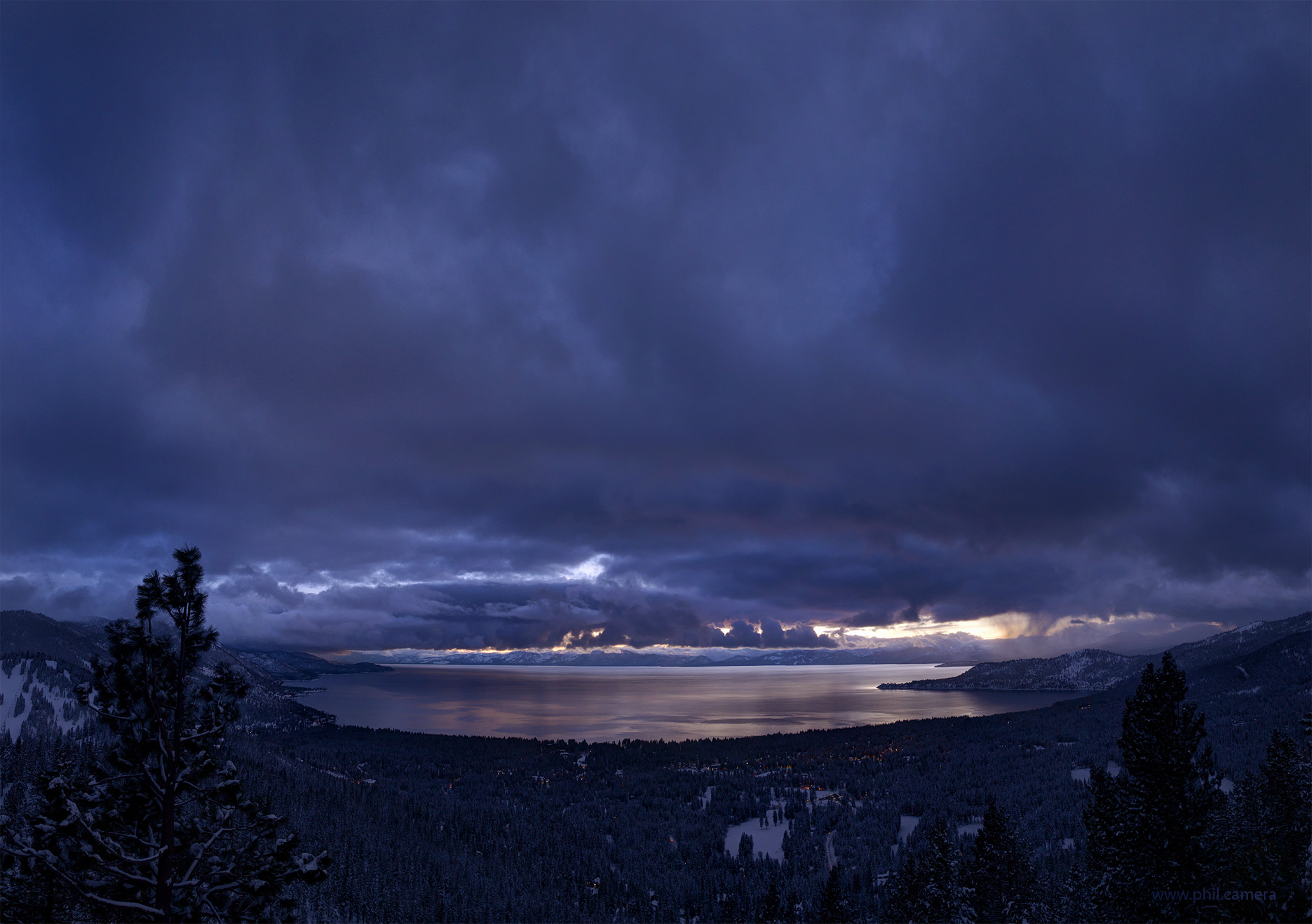 Dramatic clouds over Lake Tahoe